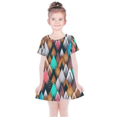 Abstract Triangle Tree Kids  Simple Cotton Dress