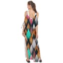 Abstract Triangle Tree Maxi Chiffon Cover Up Dress View2