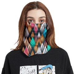 Abstract Triangle Tree Face Covering Bandana (Two Sides)