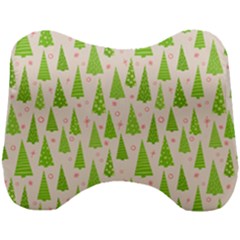Christmas Green Tree Head Support Cushion by Dutashop