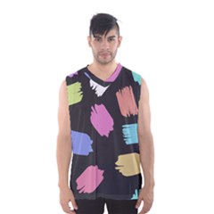 Many Colors Pattern Seamless Men s Basketball Tank Top by Dutashop