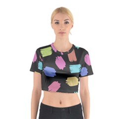 Many Colors Pattern Seamless Cotton Crop Top by Dutashop