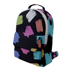 Many Colors Pattern Seamless Flap Pocket Backpack (large)