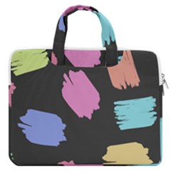 Many Colors Pattern Seamless Macbook Pro Double Pocket Laptop Bag by Dutashop