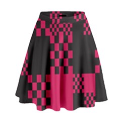 Cube Square Block Shape High Waist Skirt