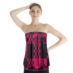 Cube Square Block Shape Strapless Top