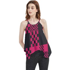 Cube Square Block Shape Flowy Camisole Tank Top by Dutashop