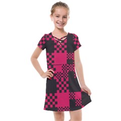 Cube Square Block Shape Kids  Cross Web Dress