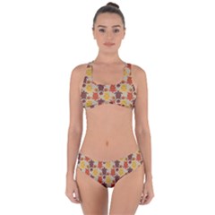 Sea Turtle Sea Life Pattern Criss Cross Bikini Set by Dutashop