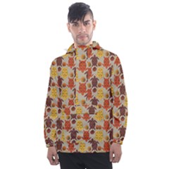 Sea Turtle Sea Life Pattern Men s Front Pocket Pullover Windbreaker