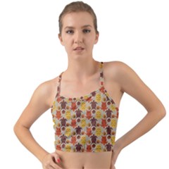 Sea Turtle Sea Life Pattern Mini Tank Bikini Top