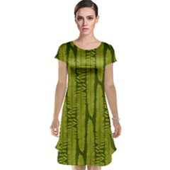 Fern Texture Nature Leaves Cap Sleeve Nightdress