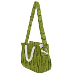 Fern Texture Nature Leaves Rope Handles Shoulder Strap Bag by Dutashop