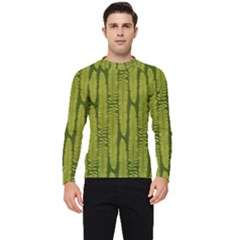 Fern Texture Nature Leaves Men s Long Sleeve Rash Guard by Dutashop