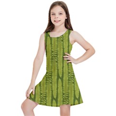 Fern Texture Nature Leaves Kids  Lightweight Sleeveless Dress