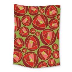 Abstract Rose Garden Red Medium Tapestry