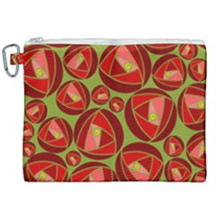 Abstract Rose Garden Red Canvas Cosmetic Bag (xxl) by Dutashop