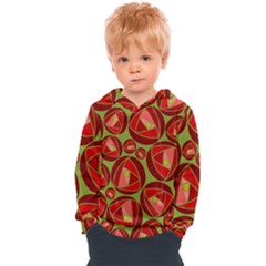 Abstract Rose Garden Red Kids  Overhead Hoodie by Dutashop