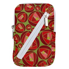 Abstract Rose Garden Red Belt Pouch Bag (large)