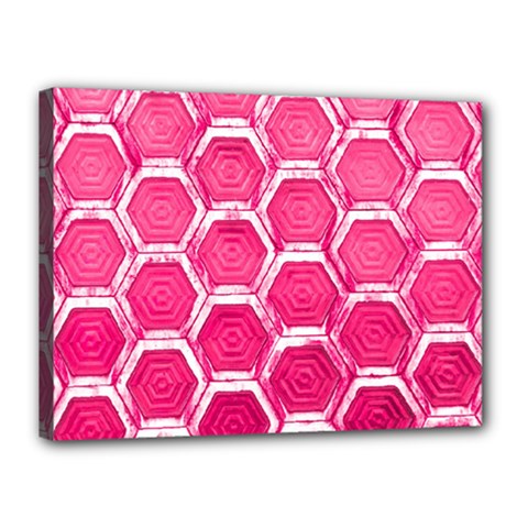 Hexagon Windows Canvas 16  X 12  (stretched) by essentialimage365