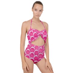 Hexagon Windows Scallop Top Cut Out Swimsuit by essentialimage365