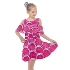 Hexagon Windows Kids  Shoulder Cutout Chiffon Dress by essentialimage365