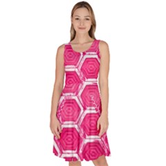 Hexagon Windows Knee Length Skater Dress With Pockets by essentialimage365