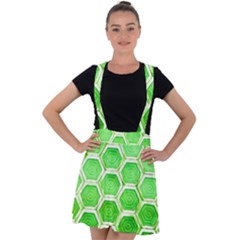 Hexagon Windows Velvet Suspender Skater Skirt