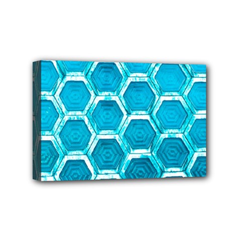 Hexagon Windows Mini Canvas 6  X 4  (stretched) by essentialimage365