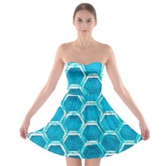 Hexagon Windows Strapless Bra Top Dress by essentialimage365