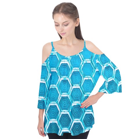 Hexagon Windows Flutter Tees by essentialimage365