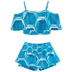 Hexagon Windows Kids  Off Shoulder Skirt Bikini by essentialimage365