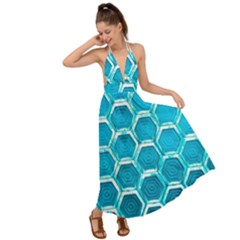 Hexagon Windows Backless Maxi Beach Dress by essentialimage365