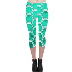 Hexagon Windows Capri Leggings  by essentialimage365