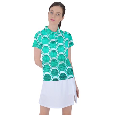 Hexagon Windows Women s Polo Tee by essentialimage365