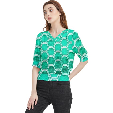 Hexagon Windows Quarter Sleeve Blouse by essentialimage365