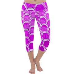 Hexagon Windows Capri Yoga Leggings by essentialimage365