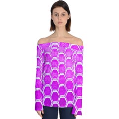 Hexagon Windows Off Shoulder Long Sleeve Top by essentialimage365