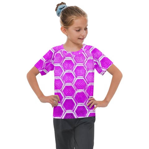 Hexagon Windows Kids  Mesh Piece Tee by essentialimage365