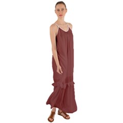 Brandy Brown Cami Maxi Ruffle Chiffon Dress by FabChoice