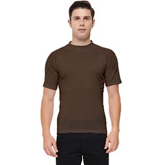 Brunette Brown Men s Short Sleeve Rash Guard by FabChoice