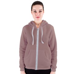 Burnished Brown Women s Zipper Hoodie