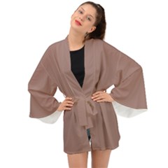 Burnished Brown Long Sleeve Kimono by FabChoice