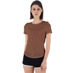 Caramel Cafe Back Cut Out Sport Tee by FabChoice