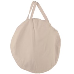 Frosted Almond Giant Round Zipper Tote by FabChoice