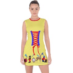 Snow White Lace Up Front Bodycon Dress by ladysharonawitchery