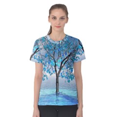 Crystal Blue Tree Women s Cotton Tee