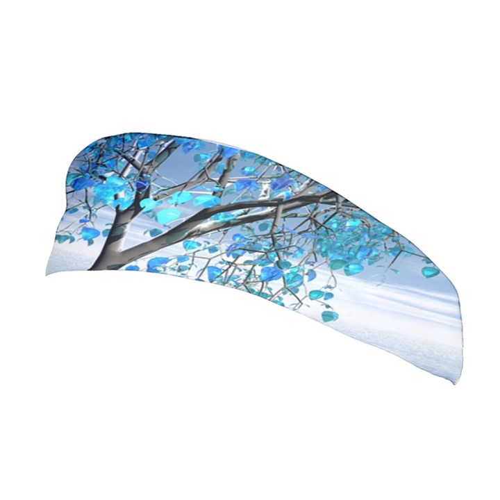 Crystal Blue Tree Stretchable Headband