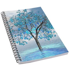 Crystal Blue Tree 5 5  X 8 5  Notebook by icarusismartdesigns