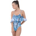 Crystal Blue Tree Drape Piece Swimsuit View1